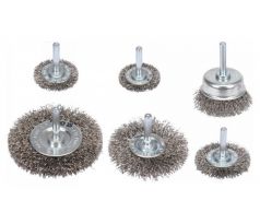 Okrúhla kefa na poklepávanie, sada kefiek na hrnce 6 kusov inox YATO