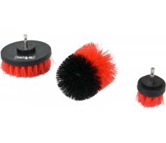 Sada 3 nylonových kefiek 5, 8, 10 mm na uchytenie bitov YATO