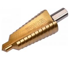 Krokový vrták 10-30 mm 12-stupňový HSS titán-nitrid YATO
