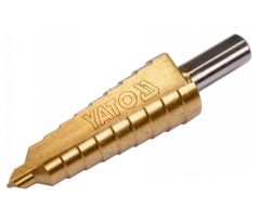 Stupňovitý vrták 6-20 mm 10-stupňový HSS titán-nitrid YATO