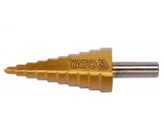 Stupňovitý vrták 4-22 mm 10-stupňový HSS titán-nitrid YATO