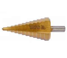 Krokový vrták 6-38 mm 12-stupňový HSS titán-nitrid YATO