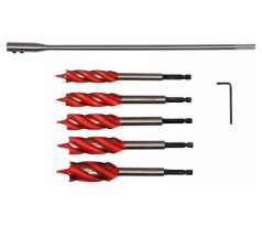 Sada vrtákov do dreva 7 kusov (16-18-20-22-25 mm) 165 mm YATO