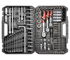 Gola sada 1/2 „, 3/8“, 1/4 „+ príslušenstvo 128 ks