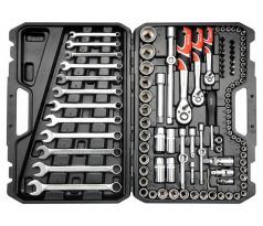 Gola sada 1/2”, 3/8”, 1/4” + príslušenstvo 111 ks