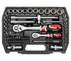 YATO Gola sada 72 kusov 1/4", 1/2" CrV
