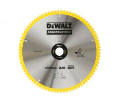 DEWALT Pílový kotúč na drevo 305 x 30 x 2,4 mm / 80T ATB