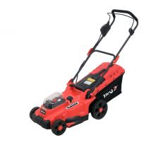 YATO Akumulátorová kosačka 370 mm 2 x 18 V (2 x 4,0 Ah batérie a nabíjačka)