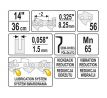 YATO Reťaz reťazovej píly 16" 0,325" 1,5 mm 66 článkov