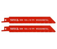 YATO pílový list na šabľovú pílu 150 mm/18TPI bimetal (2 ks/bal.)