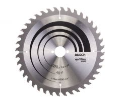BOSCH Pílový kotúč na drevo 250 x 30 x 3,2 mm / 40T Optiline Wood ATB