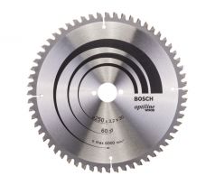 BOSCH Pílový kotúč na drevo 250 x 30 x 3,2 mm / 60T Optiline Wood ATB / N