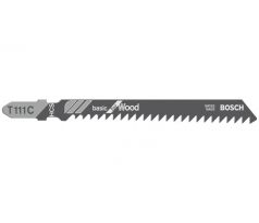 BOSCH Priamočiare pílové listy na drevo T 111 C 100/3,0 mm (5 ks/bal.)