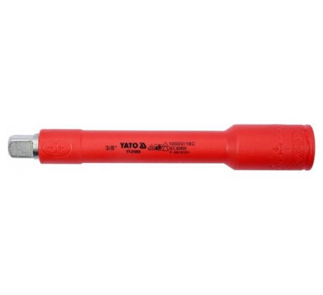 Izolovaný nástrčný predlžovací driek 3/8" 125 mm 1000 V CrV YATO