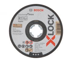 BOSCH Rezací kotúč na kov 125 x 1,0 x 22,2 mm Inox rovný WA 60 T BF X-LOCK