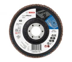 BOSCH Lamellový brúsny kotúč kónický 125 x 22,2 / P40 Zirkón-korund X551 inox