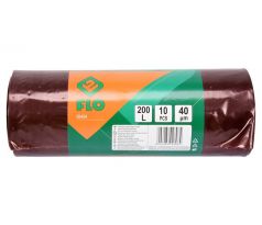 Vrece na zber zeleného odpadu 200 litrov 0,04 mm (10 ks) FLO