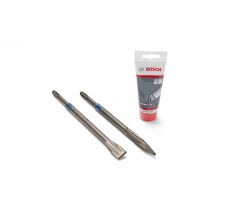 Sada samoostriacich stopiek dlata BOSCH (čepeľ + 20 x 250 mm) + mazivo Long Life SDS-Plus