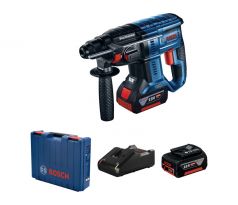 BOSCH Akumulátorové vŕtacie kladivo GBH 180-LI SDS-Plus v kufri (2 x 4,0 Ah + rýchlonabíjačka)