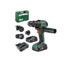 BOSCH Akumulátorový vŕtací skrutkovač AdvancedDrill 18V-80 Quicksnap + adaptéry 78 Nm (2 x 2,5 Ah + nabíjačka)