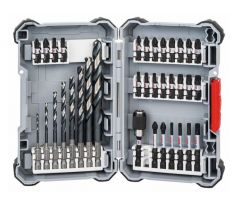 Sada špirálových vrtákov HSS a skrutkovacích bitov Pick and Click Impact Control, 35 ks