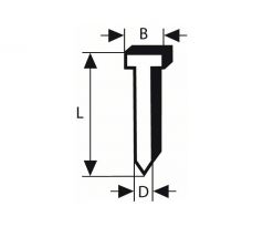 BOSCH Hladké klince, pozinkované 1,6 x 2,8 x 63 mm (2500 ks/bal)