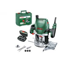 BOSCH Horná frézka POF 1400 ACE + 6-dielna sada fréz v kufri / 1400 W