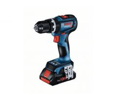 BOSCH Akumulátorový príklepový vŕtací skrutkovač GSB 18V-90 C v L-Boxx (bez akumulátora a nabíjačky)