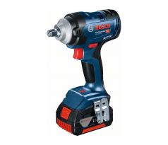 BOSCH Akumulátorový rázový uťahovač GDS 18V-400 v kufri 1/2" s reguláciou otáčok (bez akumulátora a nabíjačky)
