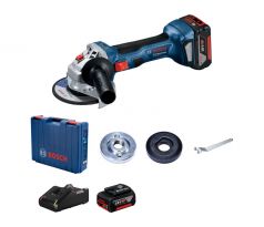 BOSCH Akumulátorová uhlová brúska 125 mm GWS 180-LI v kufri (2 X 4,0 Ah + rýchlonabíjačka)