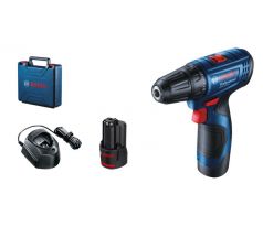BOSCH Akumulátorový vŕtací skrutkovač GSR 120-LI (2 x 2,0 Ah + nabíjačka) v kufri