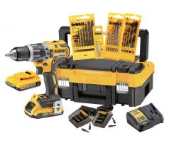 DEWALT akumulátorový skrutkovač s príslušenstvom 18 V (2 x 2 Ah + nabíjačka + TSTAK) DCK796D2T