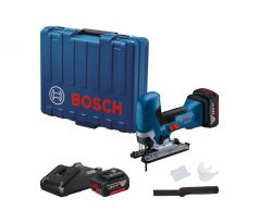 BOSCH Akumulátorová priamočiara píla GST 185-LI s rovnou rukoväťou, v kufri (2 x 4,0 Ah + rýchlonabíjačka)