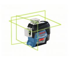 BOSCH Krížový laser (zelený) GLL 3-80 CG v L-Boxx (1 x 2,0Ah + rýchlonabíjačka)