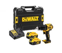 DEWALT akumulátorová príklepová vŕtačka 18V bez uhlíková (2 x 5 Ah+nabíjačka + TSTAK) DCD709P2T