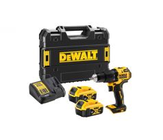 DEWALT akumulátorová príklepová vŕtačka 18V bez uhlíková (2 x 4 Ah+nabíjačka + TSTAK) DCD709M2T