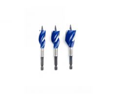 IRWIN Sada vrtákov do dreva 3-dielny bit 100 mm Modrá drážka 6x