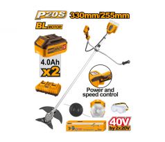 INGCO Aku krov 330 mm 2 x 20 V (2 x 4,0 Ah bat + nabj)