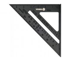 VOREL Pravouhlé nožné pravítko 250 x 180 mm hliník