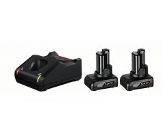 BOSCH Sada batérií GBA 12V / 2 x 6,0 Ah + GAL 12V-40 rýchlonabíjačka