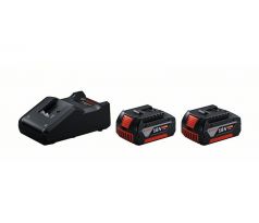 BOSCH Sada batérií GBA 18V / 2 x 4,0 Ah + GAL 18V-40 rýchlonabíjačka