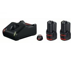 BOSCH Sada batérií GBA 12V / 2 x 2,0 Ah + GAL 12V-40 rýchlonabíjačka